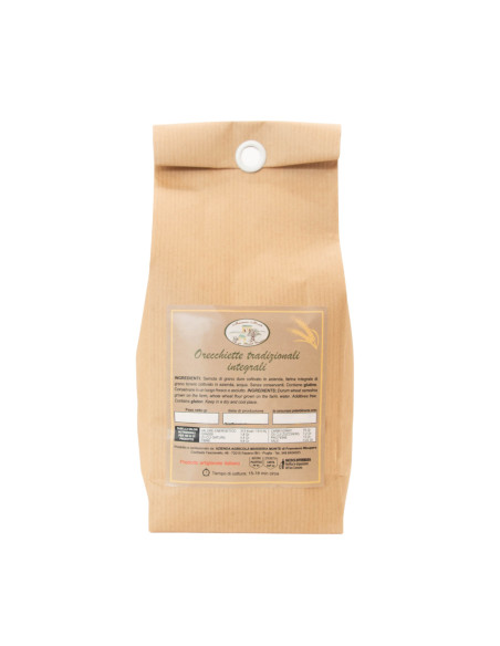 Orecchiette Pugliesi Tradizionali Integrali - Pasta secca